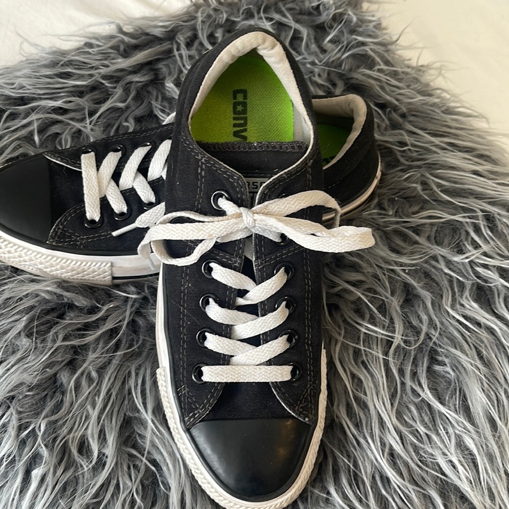 Rare Converse All⭐️Star Black toe bumper Women’s US 7